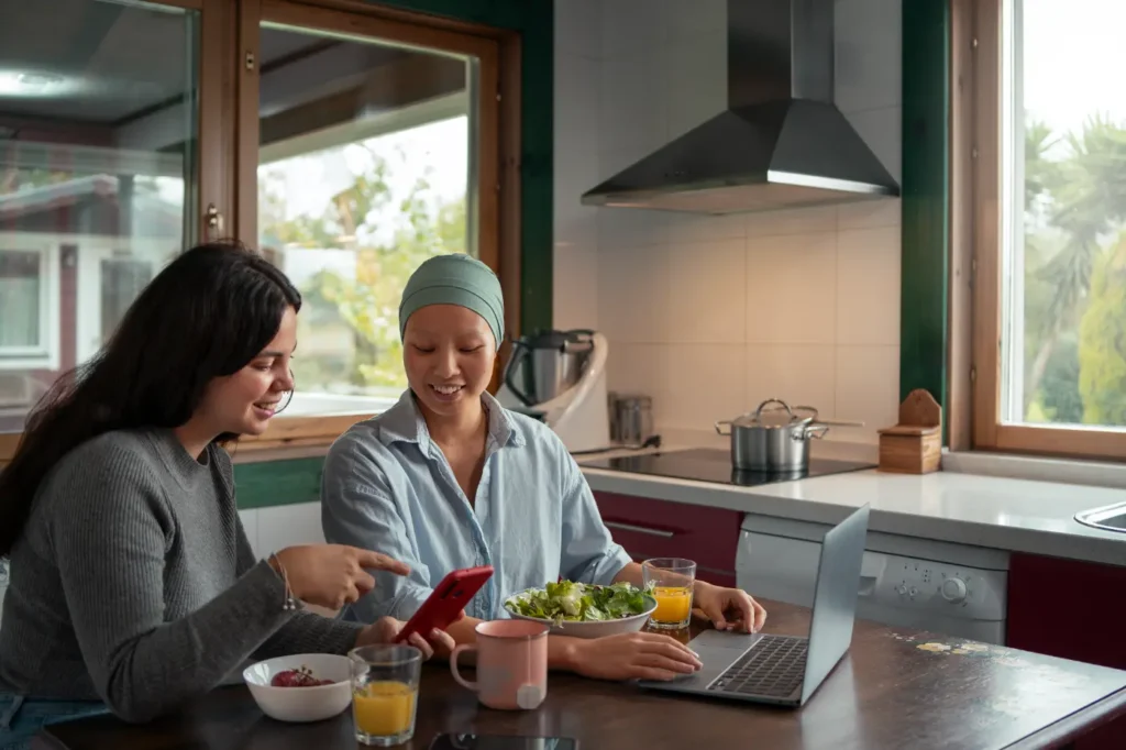 Family support a cancer patient